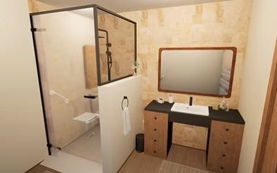 Maison C. – Conception d’une salle de bain PMR